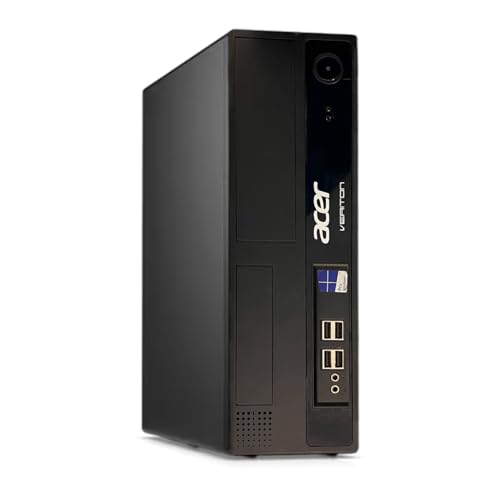 (Refurbished) Acer Veriton Desktop Computer PC (Intel i5 4th Gen, 16 GB RAM, 256 GB SSD, Windows 10 Pro, MS Office, Intel HD Graphics, USB, VGA), Black