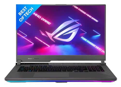 ASUS ROG Strix G17 (2022), 17.3-inch (43.94 cms) FHD 144Hz, AMD Ryzen 7-6800HS, RTX 3050 4GB Graphics, Gaming Laptop (16GB/512GB SSD/Windows 11/Gray/2.5 Kg),G713RC-HX109WS