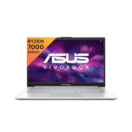 ASUS Vivobook Go 14 (2023), AMD Ryzen 5 7520U, 14-inch (35.56 cm) FHD, Thin & Light Laptop (8GB/512GB SSD/Windows 11/Office 2021/Alexa Built-in/Silver/1.38 kg), E1404FA-NK521WS