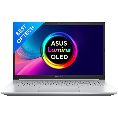 ASUS Vivobook Pro 15 OLED, AMD Ryzen 5 5600H, 15.6" (39.62 cm) FHD OLED, Thin & Light Laptop (16GB/512GB SSD/4GB RTX 3050/Windows 11/Office 2021/Backlit KB/FP Sensor/Silver/1.65 kg), M3500QC-L1502WS