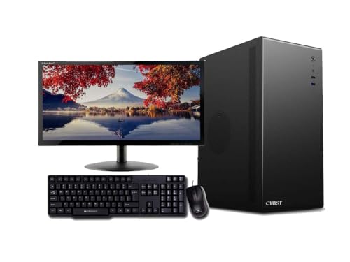 CHIST Core i5 Desktop Complete Computer System Full Setup for Home & Business(core I5 2400 Processor/16 Monitor/Keyboard Mouse& Speakers/Windows 10/ WiFi) (256GB SSD)