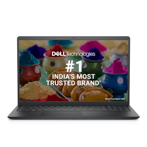 Dell 15 Laptop, 13th Gen Intel Core i3-1305U Processor, 8GB DDR4, 512GB SSD, 15.6" (39.62cm)FHD 120Hz 250 nits Display, Intel UHD GraphicsWin 11 + MSO'21, 15 Months McAfee, Black, Thin & Light- 1.66kg