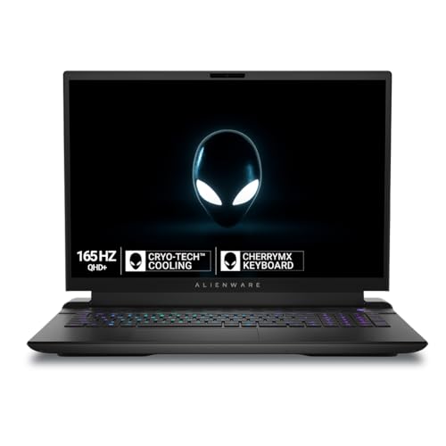 Dell Alienware m18 R1 Gaming Laptop,Intel Core i9-13900HX/32GB/1TB SSD/NVIDIA RTX 4080 12GB GDDR6/18.0"(45.72cm) QHD 165Hz/Win 11+MSO'21/15 Month McAfee/Backlit KB per-Key AlienFX/Dark Metallic Moon