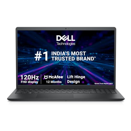 Dell Inspiron 3525 Laptop, AMD Ryzen R3-5425U/8GB/512GB/15.6" (39.62cm) FHD, 3 Sided Narrow Border Design with 120Hz FHD Display/Windows 11 + MSO'21/McAfee 15 Months/Carbon Black/Thin & Light-1.68kg