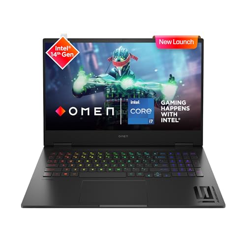 HP OMEN Gaming Laptop, Intel Core i7-14700HX (14th Gen), 8GB RTX 4060 GPU(140W), 16.1-inch (40.9 cm) FHD IPS 165Hz 300 nits, 16GB DDR5, 1TB SSD, RGB Backlit KB (Win 11, MSO, Black, 2.32 kg), wf1025TX