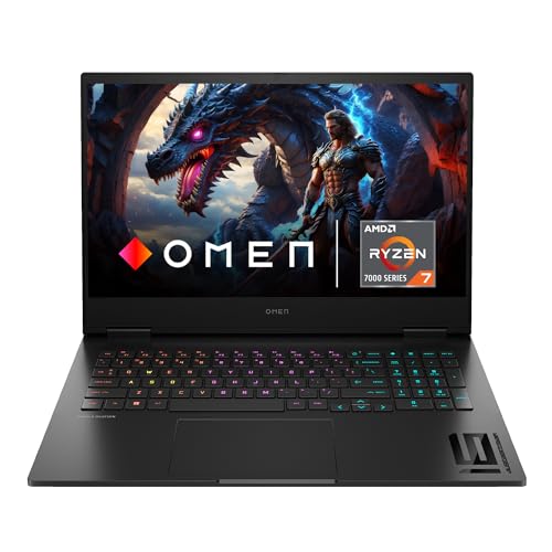 HP Omen Gaming Laptop, AMD Ryzen™ 7 7840HS,16.1 inch(40.9cm) FHD,Micro-Edge,16GB RAM,512GB SSD,MSO,NVIDIA GeForce RTX(4060 8GB GDDR6),Win 11,Shadow Black, 2.32kg, 16-xf0059AX