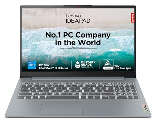 Lenovo IdeaPad Slim 3 13th Gen Intel Core i5-13420H 15.6" (39.6cm) FHD 300 Nits Thin & Light Laptop (16GB/512GB SSD/Win 11/Office 21/1 Yr Warranty + ADP/Alexa/3 Month Game Pass/Grey/1.62Kg),83EM0026IN