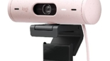 Logitech Brio 500 Full Hd Webcam with Auto Light Correction, Show Mode, Dual Noise Reduction Mics, Webcam Privacy Cover, Works with Microsoft Teams, Google Meet, Zoom, USB-C Cable - Rose - Digital