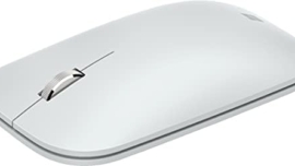 Microsoft Modern Mobile Mouse - Glacier - Comfortable Right/Left Hand Use with Metal Scroll Wheel, Wireless, Bluetooth for PC/Laptop/Desktop, works with Mac/Windows 8/10/11 Computers