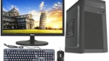 Panther Assembled Desktop Computer Core 2 Duo, 500Gb Hdd, 4Gb Ram, 17 Inch Led Windows 7 & Ms Office Installed Trial Version For Online Class And Office Work - Black, Intel