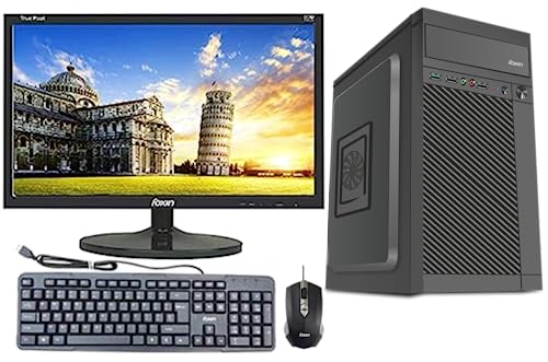 Panther Assembled Desktop Computer Core 2 Duo, 500Gb Hdd, 4Gb Ram, 17 Inch Led Windows 7 & Ms Office Installed Trial Version For Online Class And Office Work - Black, Intel