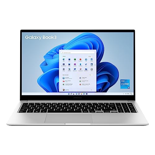 Samsung Galaxy Book3 Core i5 13th Gen 1335U - (8 GB/512 GB SSD/Windows 11 Home) Galaxy Book3 Thin and Light Laptop (15.6 Inch, Silver, 1.58 Kg, with MS Office)