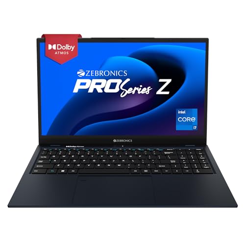 ZEBRONICS Laptop PRO Series Z NBC 5S, Intel Core 12th Gen i7 Processor (16GB RAM | 1TB SSD), 15.6-Inch (39.6 CM) IPS Display, (Ultra Slim | 38.5 Wh Large Battery |Windows 11 |Midnight Blue |1.76 Kg)