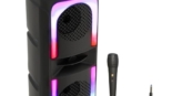 pTron Newly Launched Fusion Beats 40W Karaoke Bluetooth Party Speaker, Loud & Clear Stereo Sound, RGB Lights, 3 mtr Wired Mic, BT/USB/SD Card/Aux Playback, TWS Pairing & Type C Charging (Black)