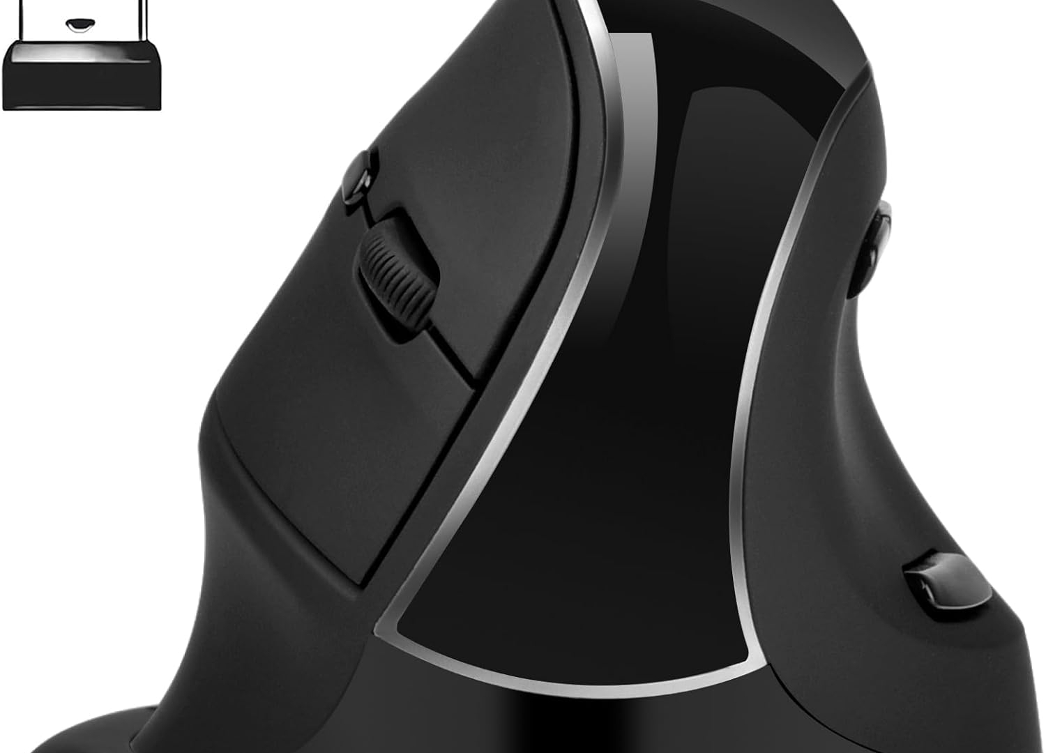 Ergonomic Vertical Mouse: 2.4G BT5.1 Dual Mode Optical Computer Mice,Removable Palm Rest,Compatible with Windows and MAC OS