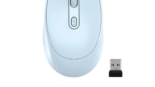 ONE-UP Wireless Mouse, 2.4G Silent Mouse, Computer Mouse with USB Nano Receiver for Laptop, Chromebook, PC, Mac, Windows and School Work (Blue)