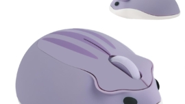 PloutoRich Wireless Mouse Cute Hamster Shaped Computer Mouse 1200DPI Less Noise Portable USB Mouse Cordless Mouse for PC Laptop Computer Notebook MacBook Kids Gift (Purple)