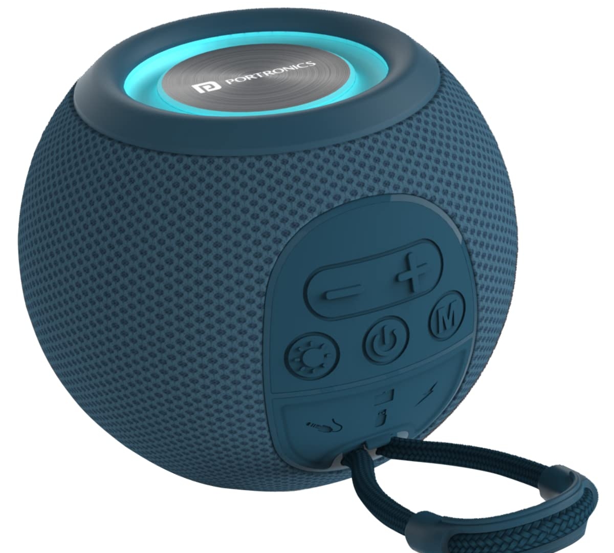 Portronics Resound 5W Bluetooth 5.3 Wireless Speaker with FM Radio, TWS Function, Multicolor LED Lights, 6-8 Hrs Playtime(Blue)