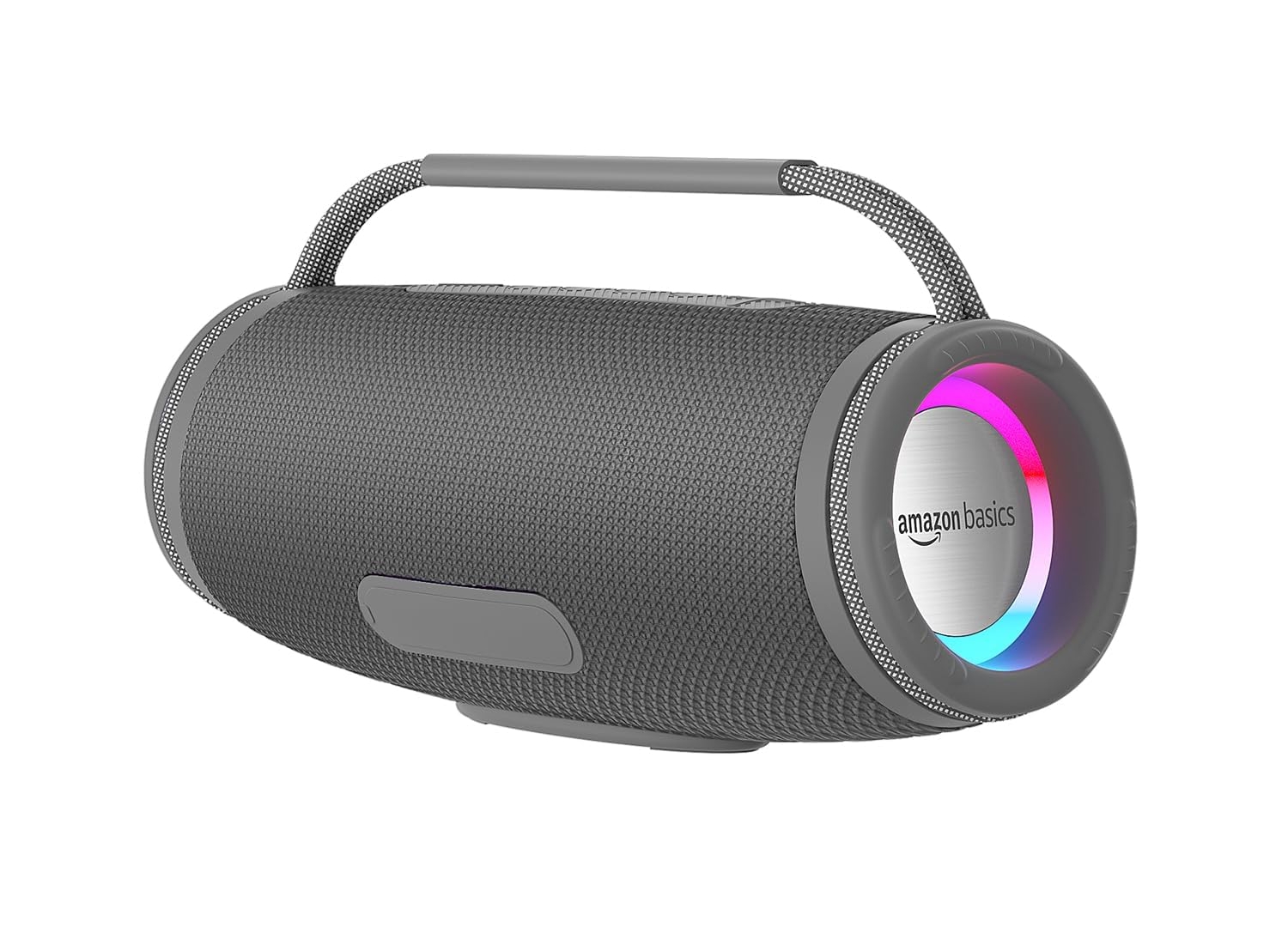 amazon basics Bluetooth 16W Speaker, with TWS Function, Powerful Bass, BT 5.3, MicroSD Card Slot, RGB Lights, AUX Input, USB Support, and in-Built Noise Cancelling Mic (Grey)